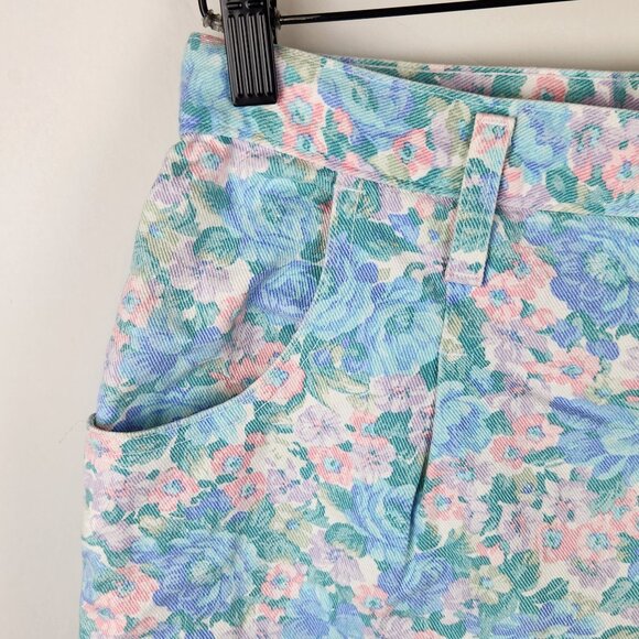 Vintage Hunt Club Floral High Rise Pleated Trouser Pants sz 12 - Picture 6 of 10